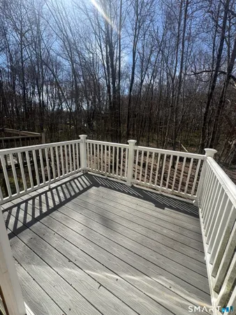 a view of wooden deck