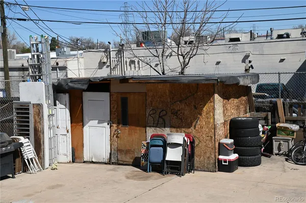 a bathroom with a bathtub and a table