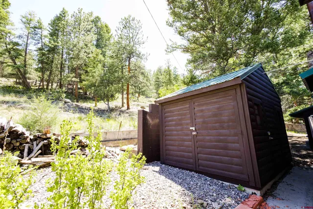 a view of snow on a field
