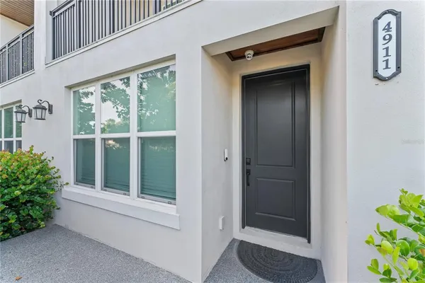 an entryway view with staircase