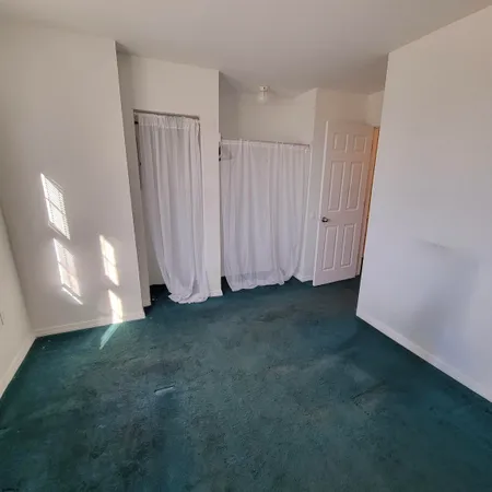 a view of a closet with window