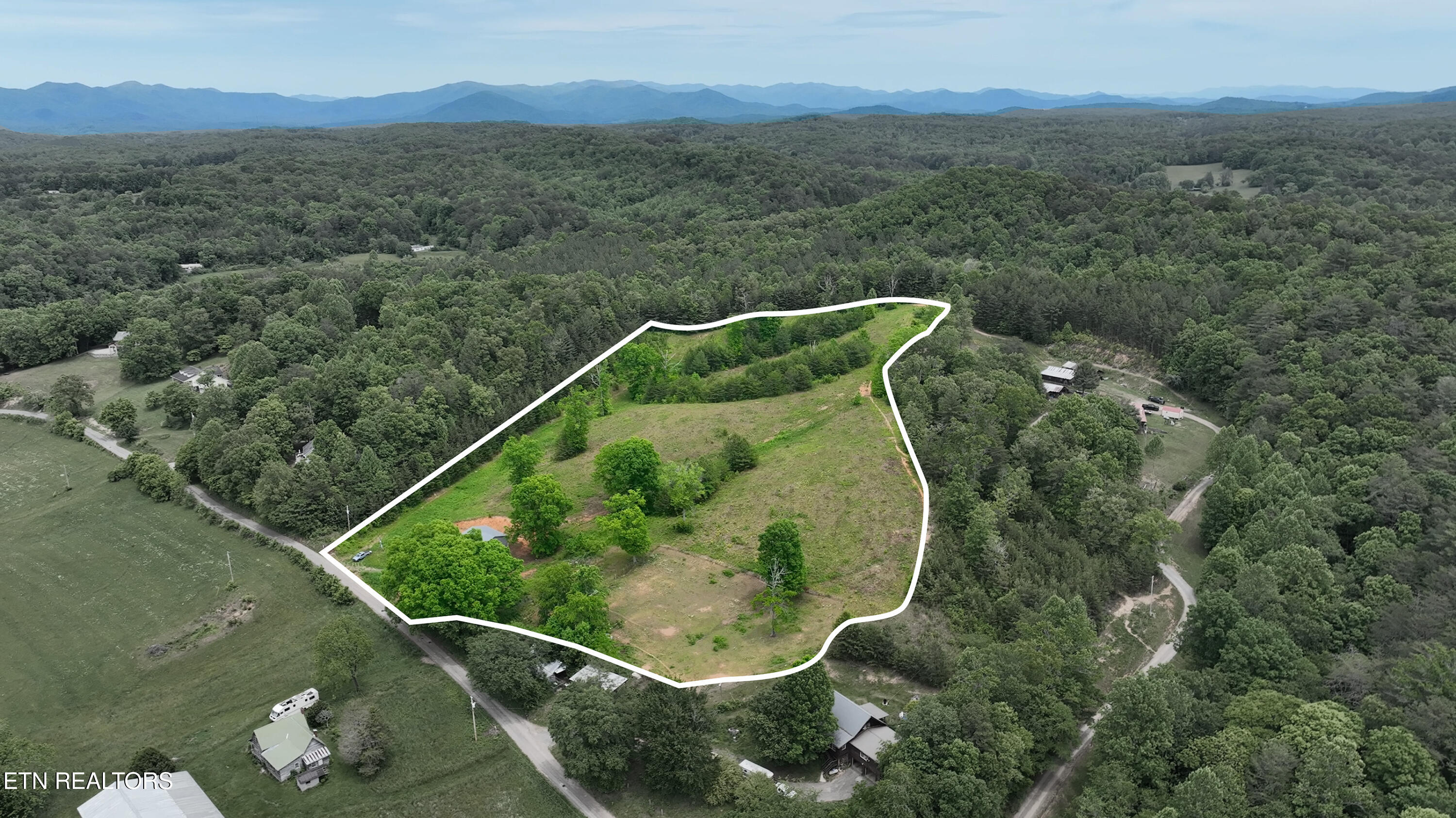 336 Carruth Road Turtletown, TN 37391 - Photo 22 of 26 Aerial Showing Approximate Boundary