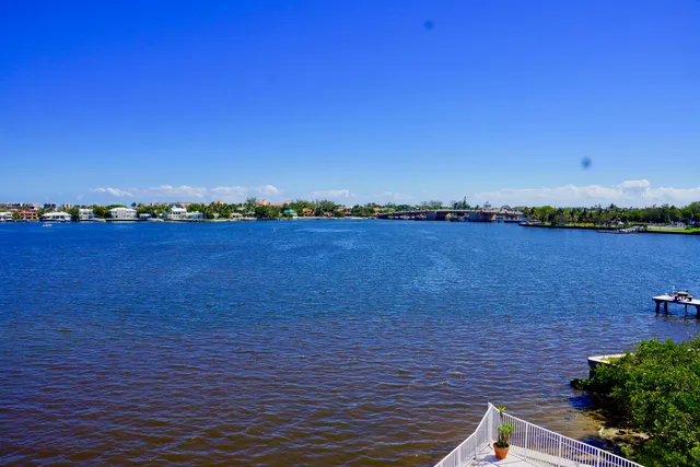 a view of a terrace with lake view and mountain view