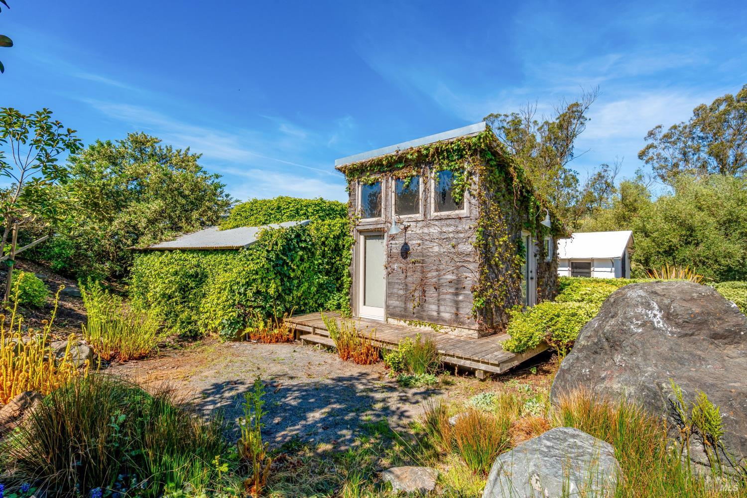 4707 Bloomfield Road Petaluma, CA 94952 - Photo 64 of 97 Bath house, with outdoor rock walled shower