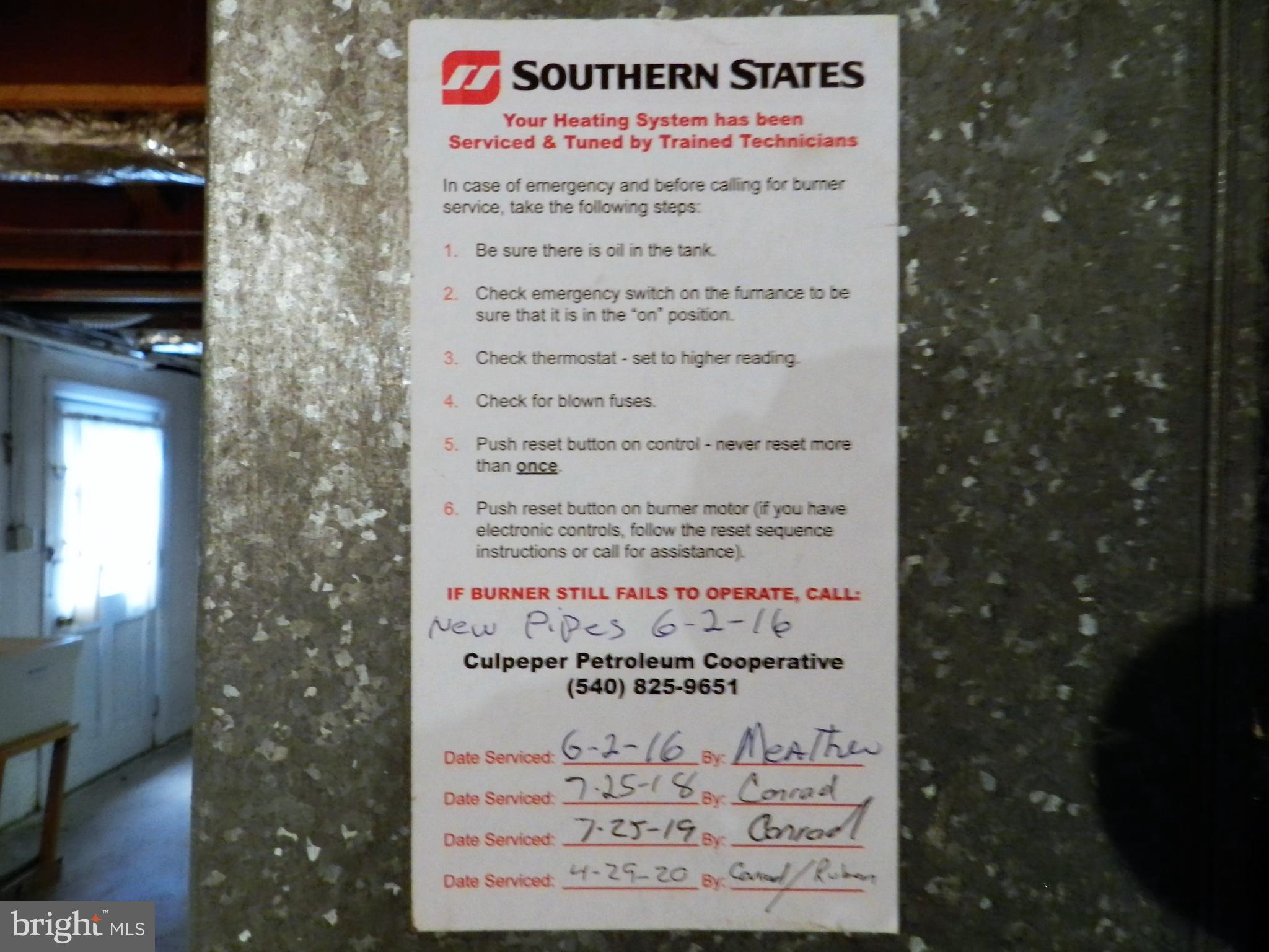11269 Old Stillhouse Road Boston, VA 22713 - Photo 56 of 77 Latest Service records