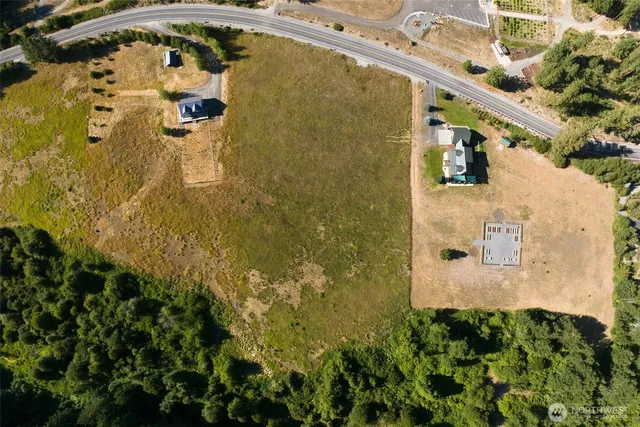 a view of a lake with a mountain in the background