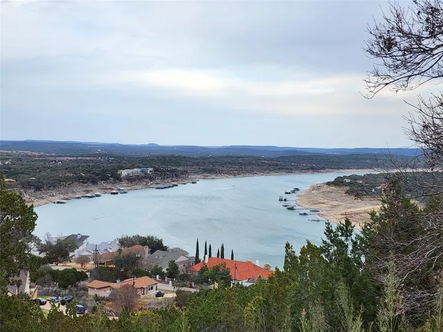 a view of lake and mountain