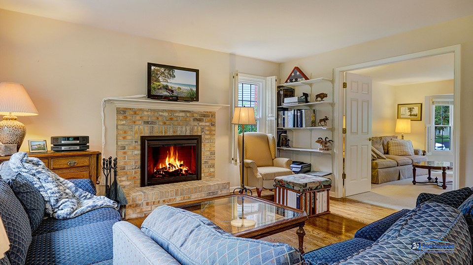 245 Pilgrims Path Gurnee, IL 60031 - Photo 8 of 54 a living room with furniture and a fireplace