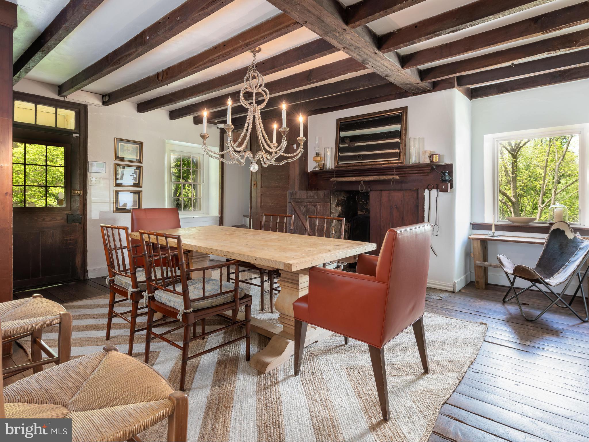 187 Iron Bridge Road Glenmoore, PA 19343 - Photo 14 of 58 Dining Rm w/ beamed ceiling