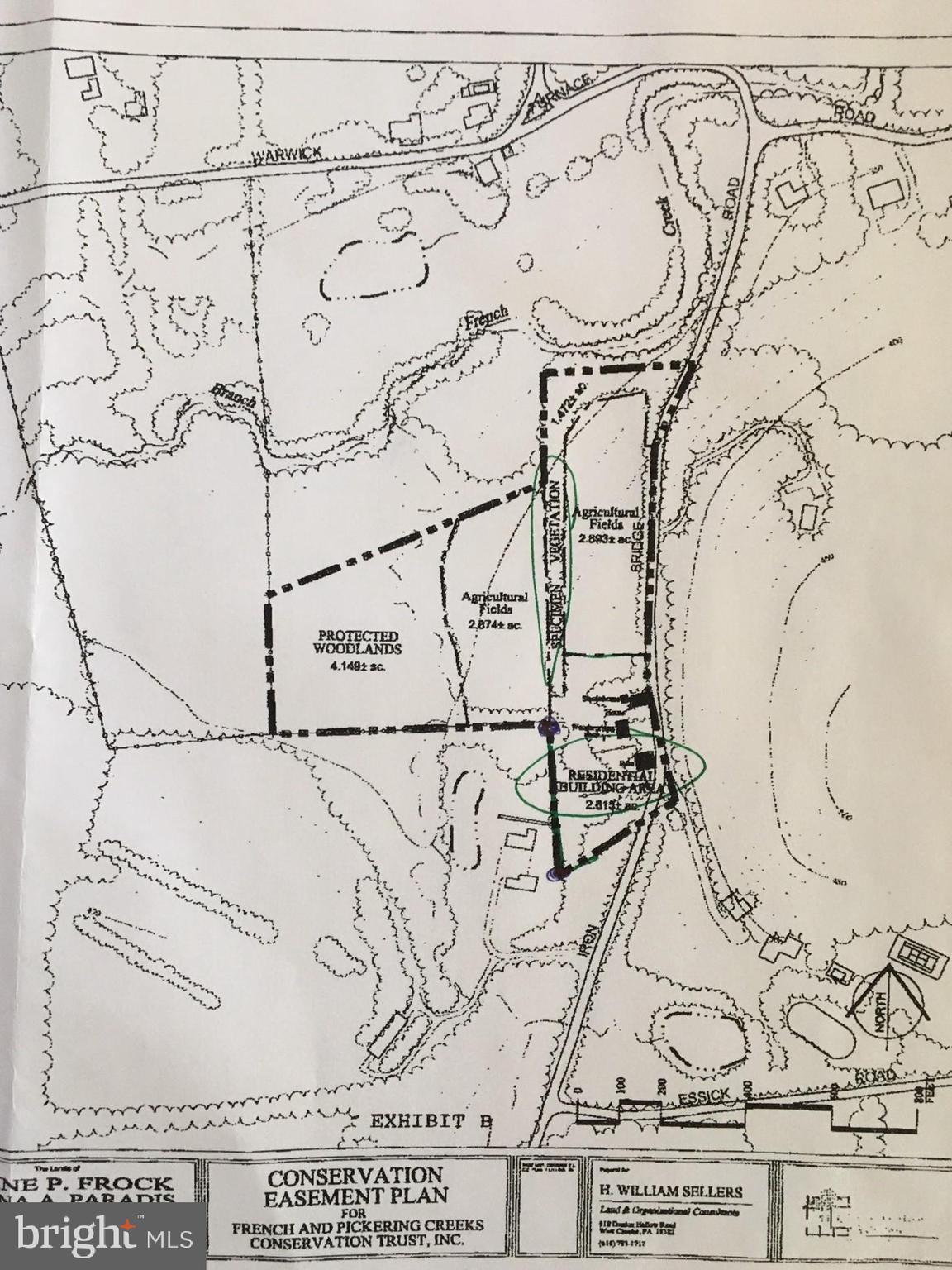 187 Iron Bridge Road Glenmoore, PA 19343 - Photo 51 of 58 French & Pickering Easement Map