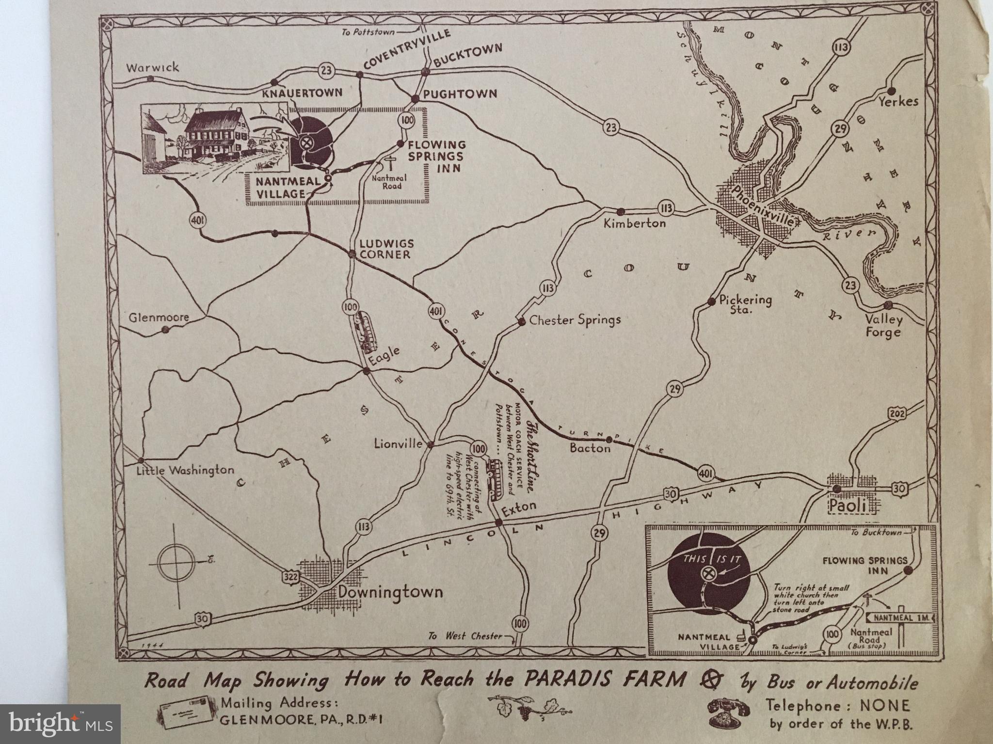 187 Iron Bridge Road Glenmoore, PA 19343 - Photo 55 of 58 "Paradis" map - NO PHONE !