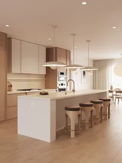 a kitchen with appliances a sink a counter top space and cabinets