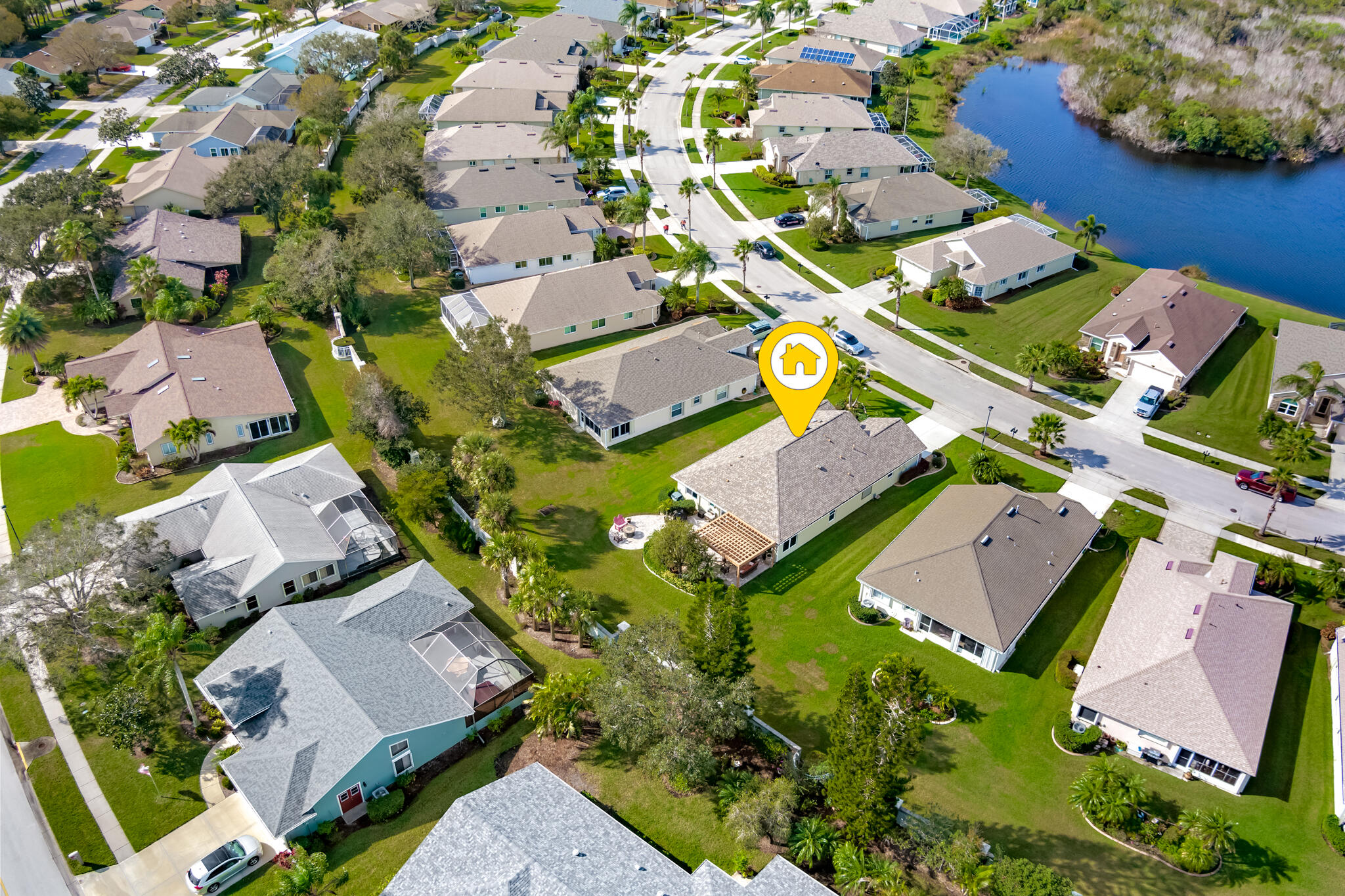 1605 Boca Rio Drive Melbourne, FL 32940 - Photo 29 of 55 an aerial view of residential houses with outdoor space