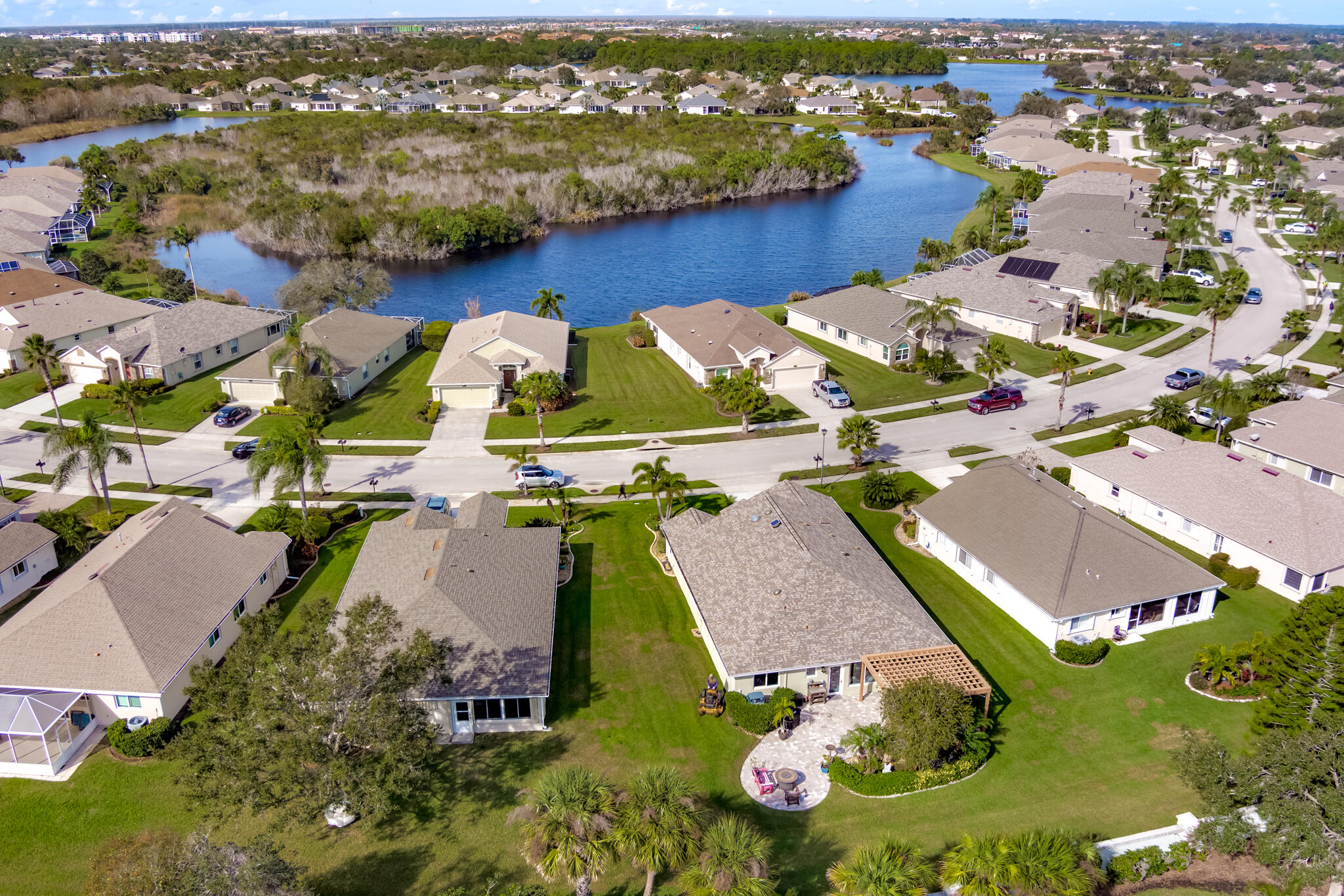 1605 Boca Rio Drive Melbourne, FL 32940 - Photo 51 of 55 an aerial view of residential houses with outdoor space