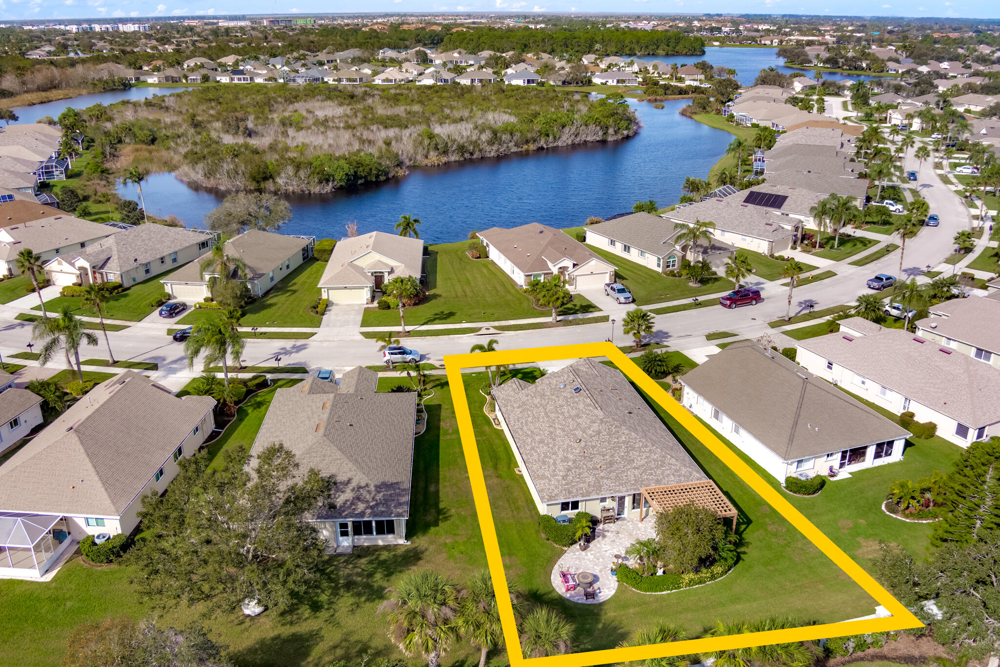 1605 Boca Rio Drive Melbourne, FL 32940 - Photo 53 of 55 an aerial view of residential houses with outdoor space