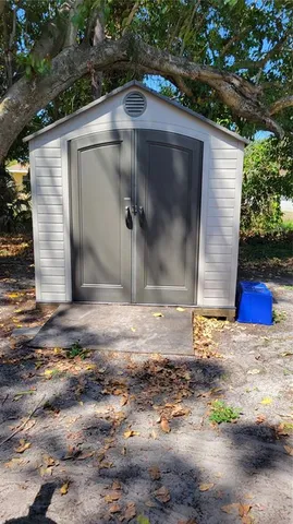 a backyard of a house