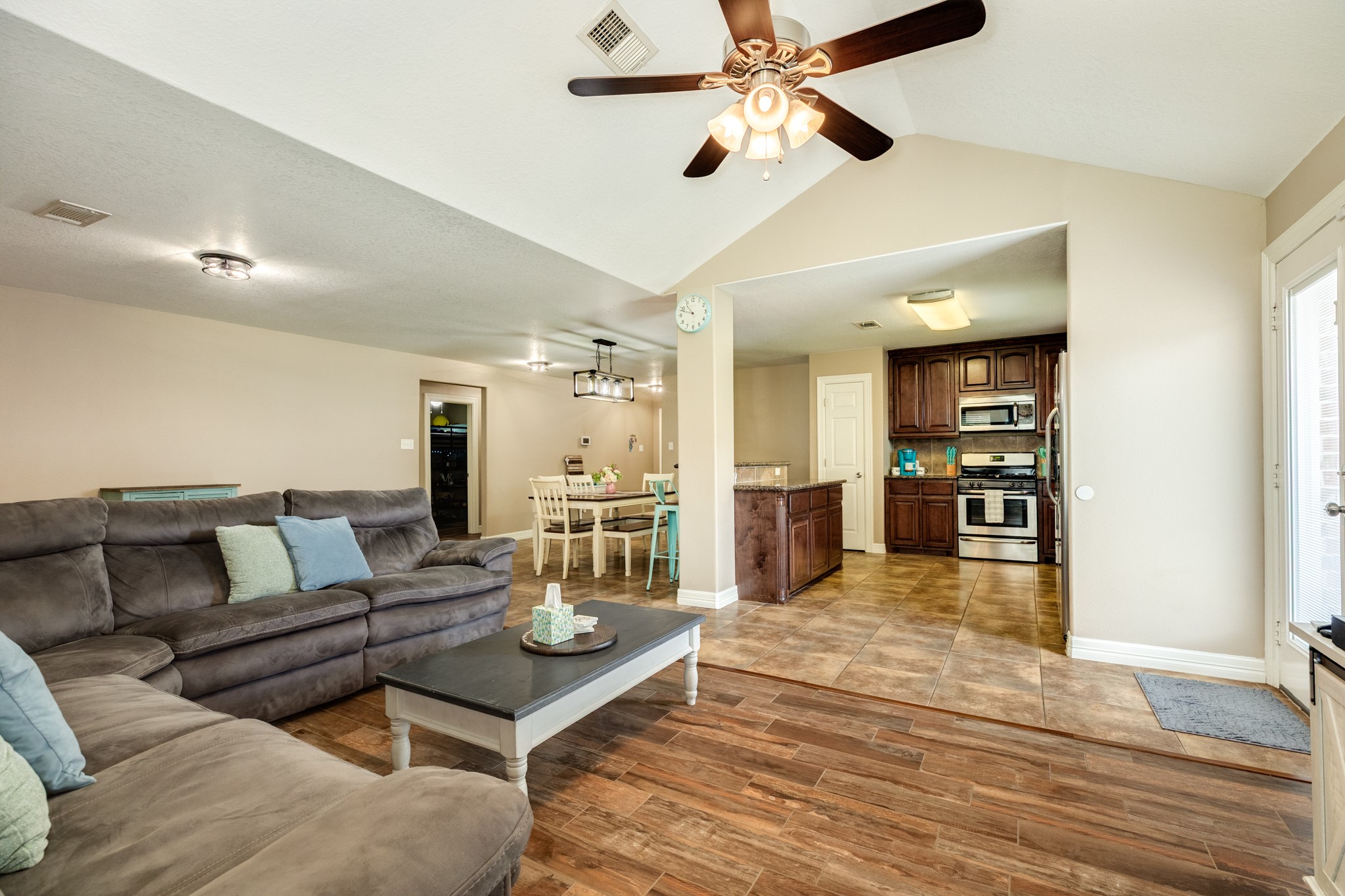 6108 Fox Ridge Drive Angleton, TX 77515 - Photo 9 of 26 a living room with furniture and wooden floor