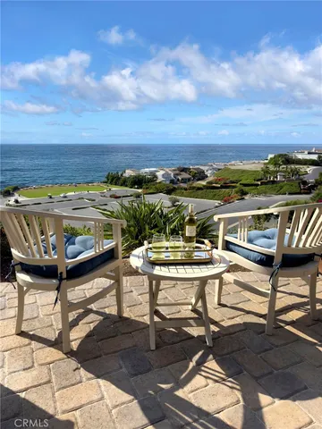 a view of a terrace with sitting area