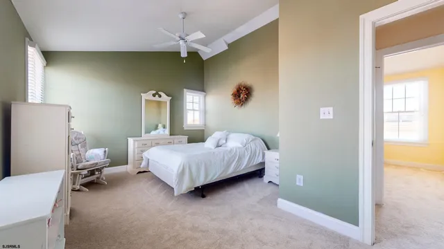 a view of a balcony with a large window
