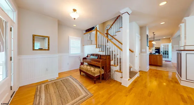 a living room with furniture and a couch