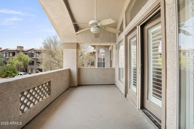 a view of a furniture in the balcony