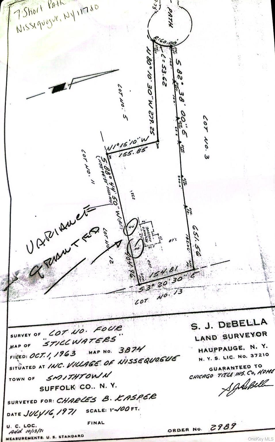7 Short Path St. James, NY 11780 - Photo 15 of 17 Survey map / technical document