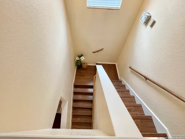 a view of a staircase