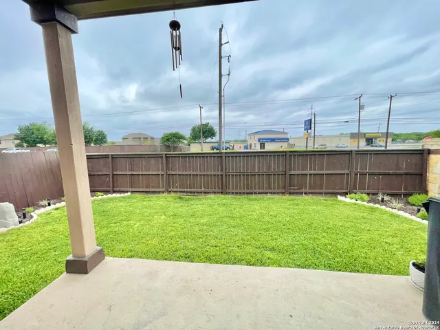 a view of a garden with a big yard