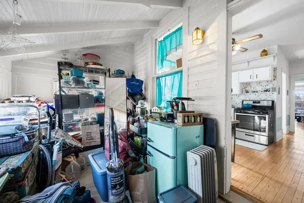 a room with storage and utility