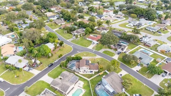 an aerial view of multiple house
