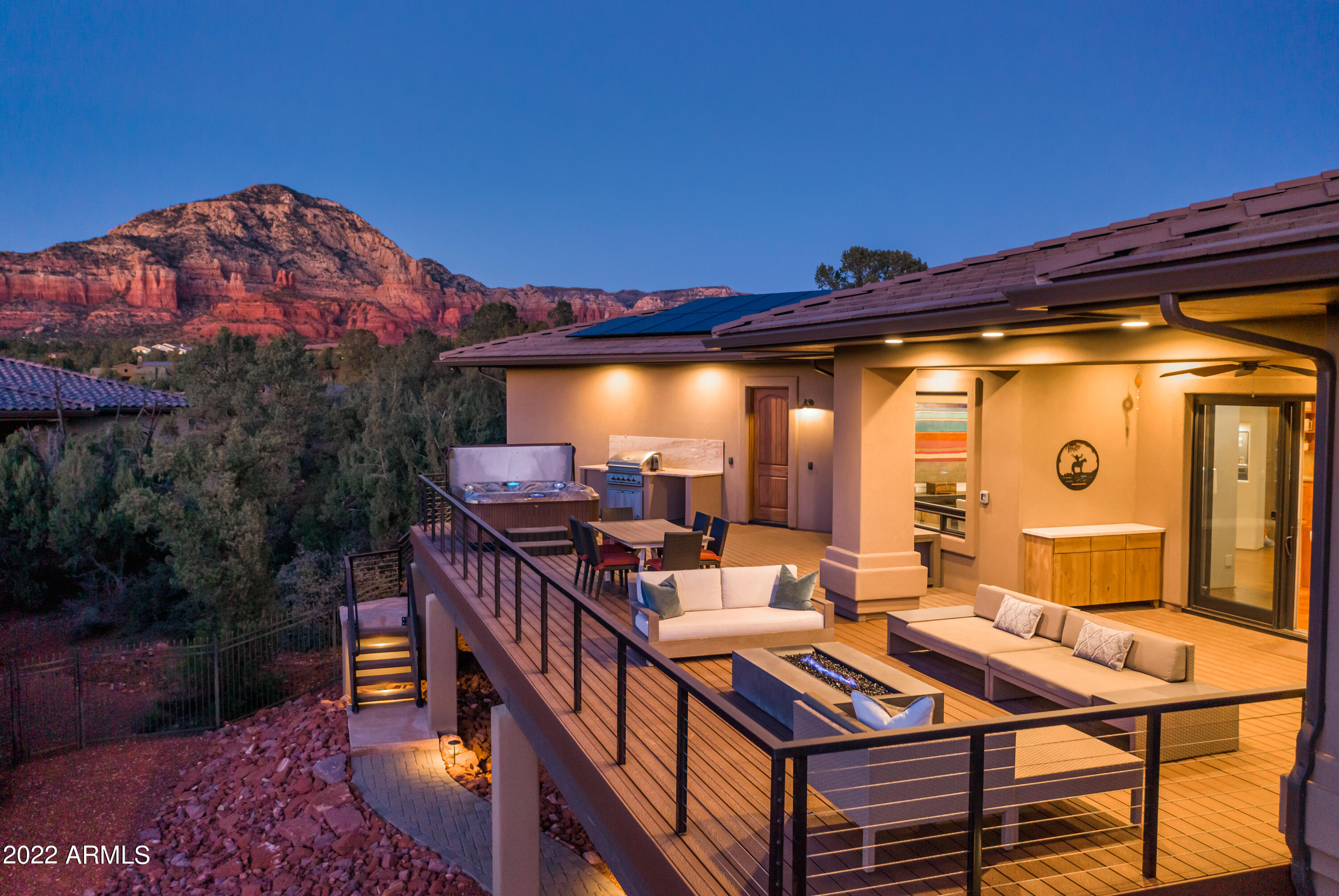 150 Rimstone Circle Sedona, AZ 86336 - Photo 3 of 35 Sunset Glow from Upper Deck