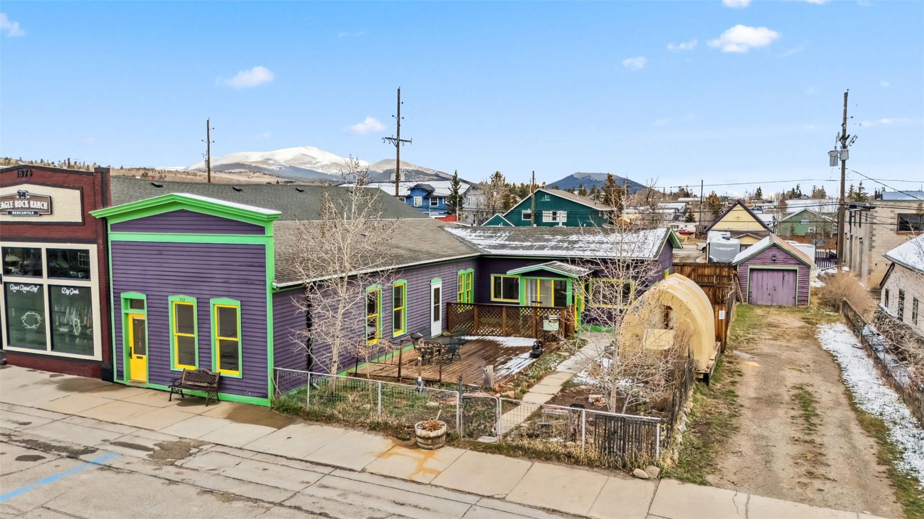 532 Front Street Fairplay, CO 80440 - Photo 1 of 46 a front view of a building with sitting area