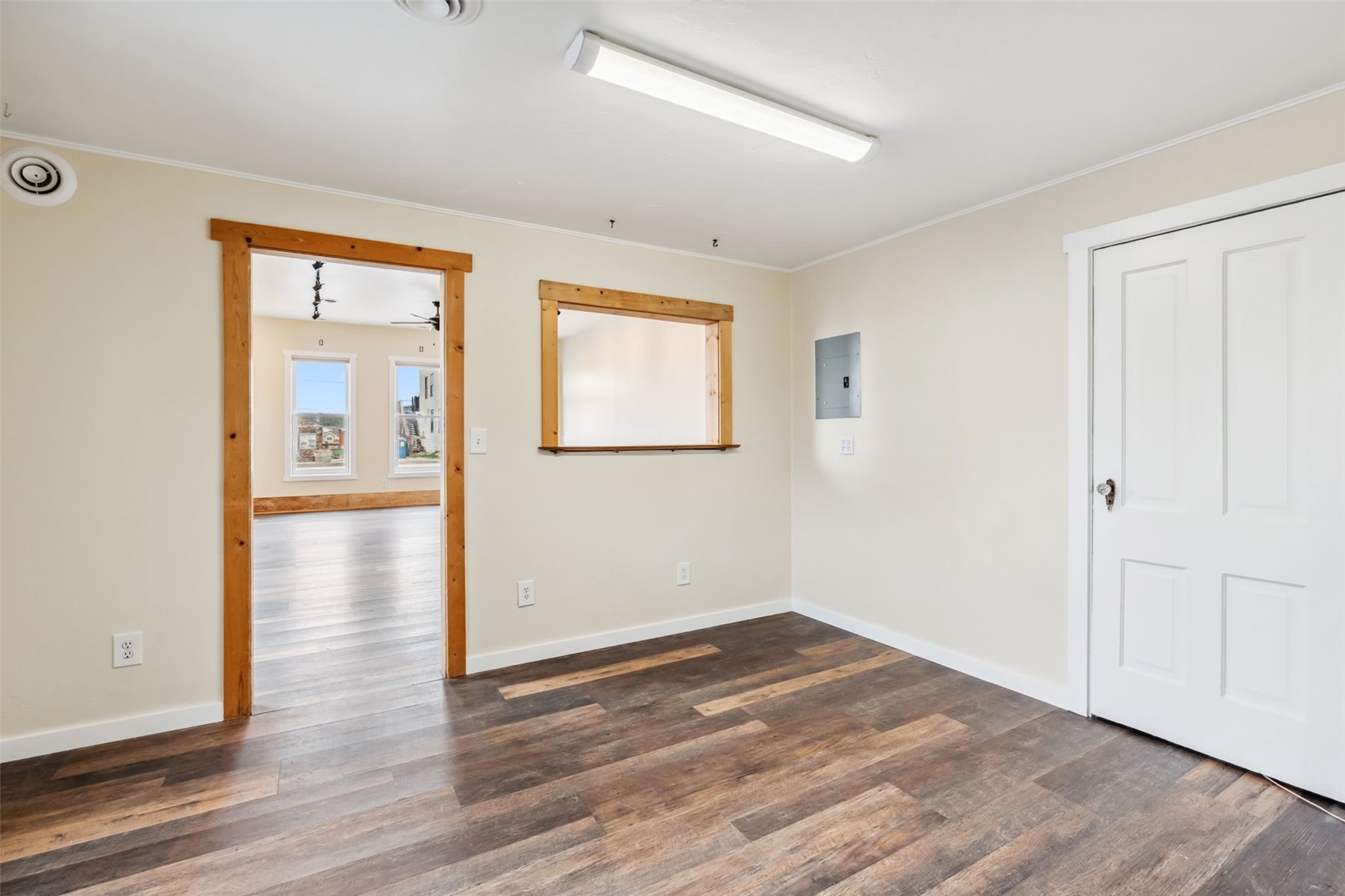 532 Front Street Fairplay, CO 80440 - Photo 30 of 46 an empty room with wooden floor and windows
