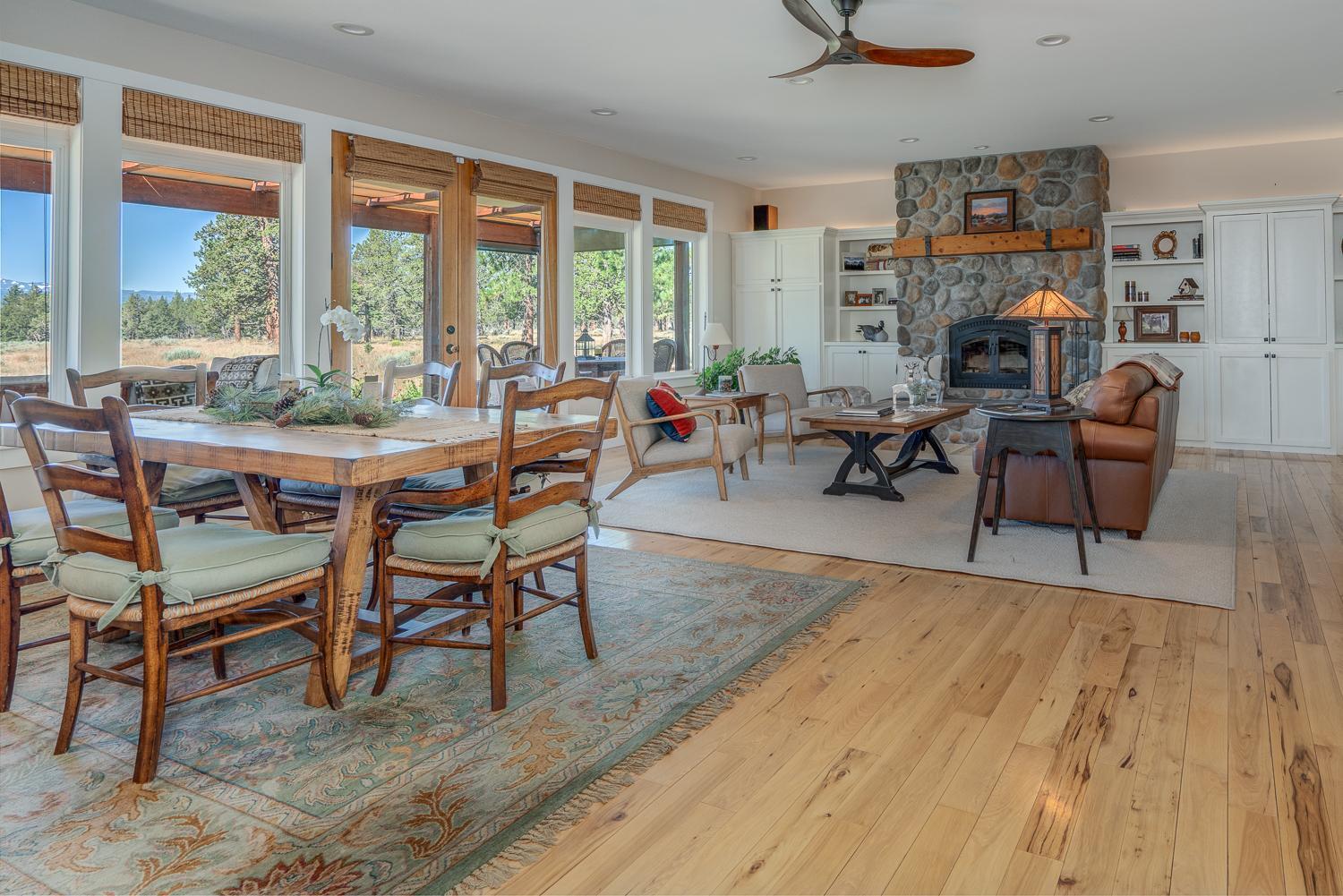 69785 Goodrich Road Sisters, OR 97759 - Photo 10 of 53 Spacious Living Room and Dining Room with mountain views