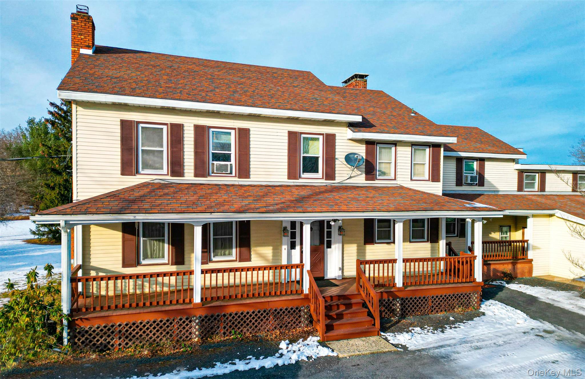 a front view of a house