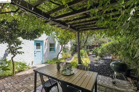a view of an outdoor space with furniture