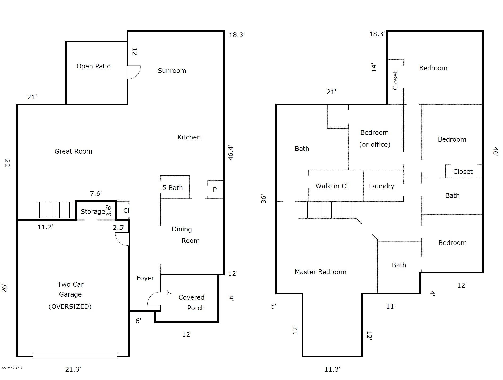 8045 Footpath Road Leland, NC 28451 - Photo 45 of 45 Floor plan