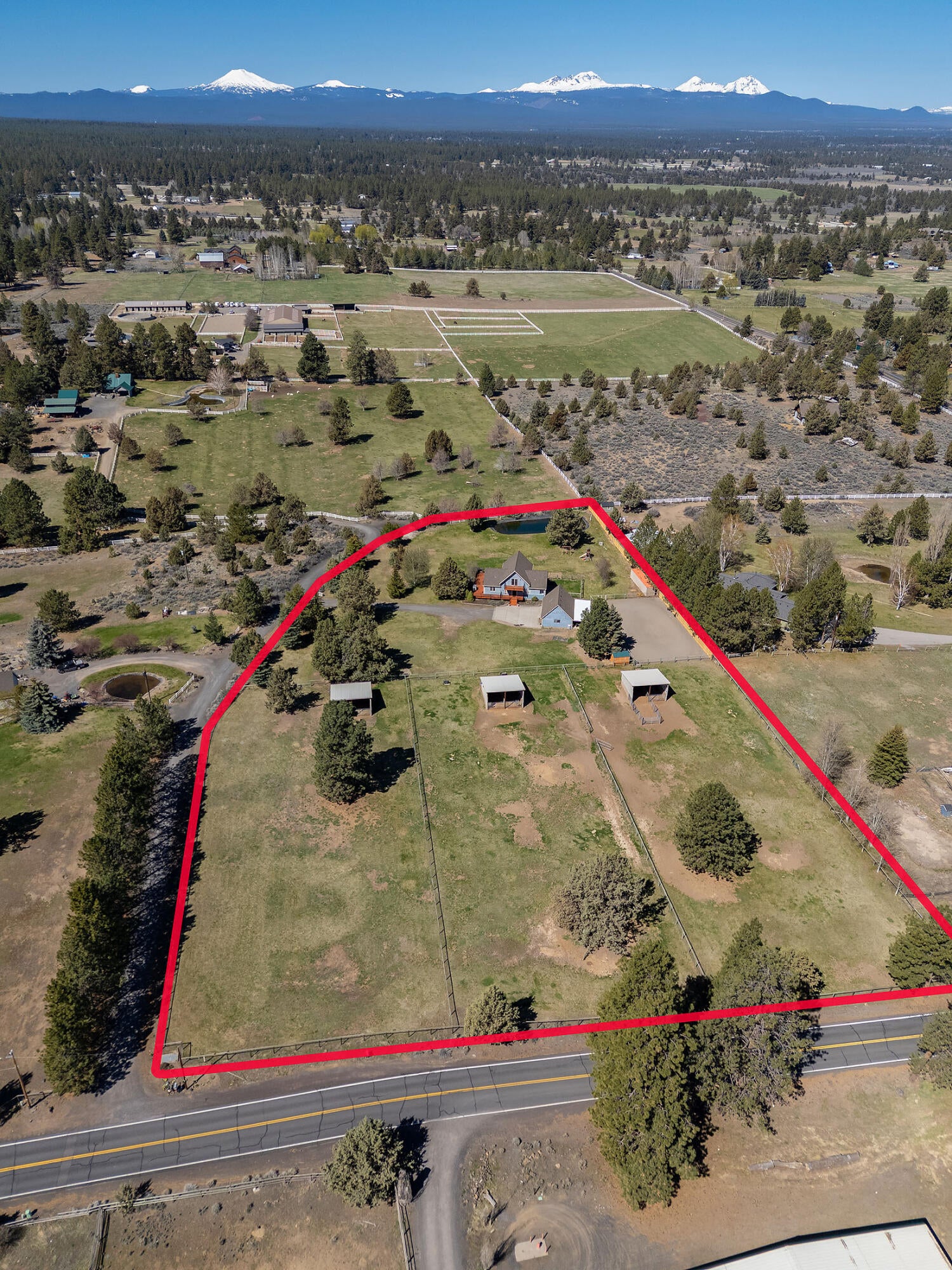 60359 Horse Butte Road Bend, OR 97702 - Photo 8 of 28 Ariel view with Cascade Mountains