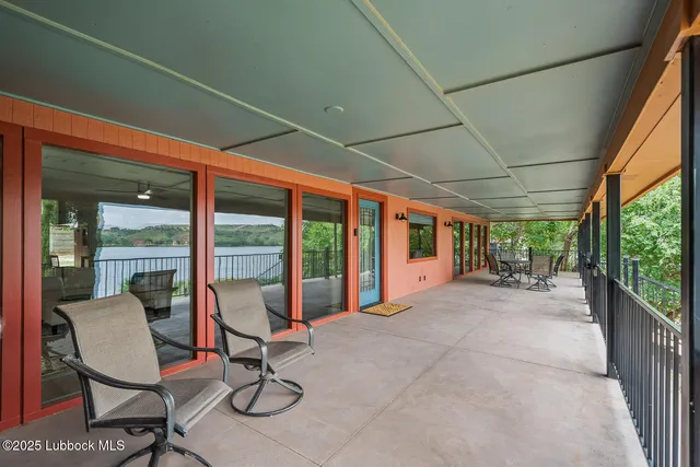 a room with porch and patio