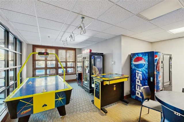 a view of a building with a outdoor space