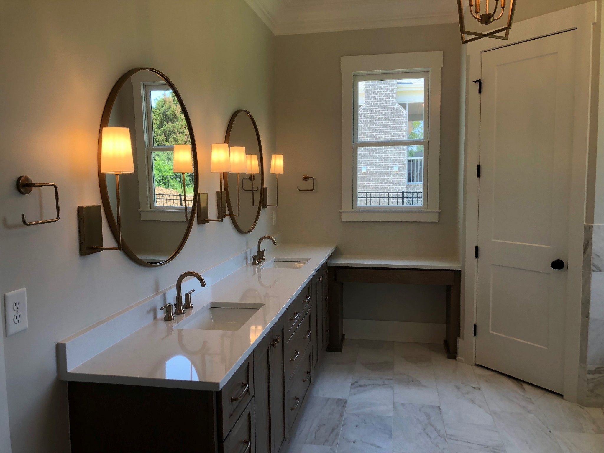 3073 Long Branch Circle Franklin, TN 37064 - Photo 8 of 13 a bathroom with a double vanity sink and a mirror