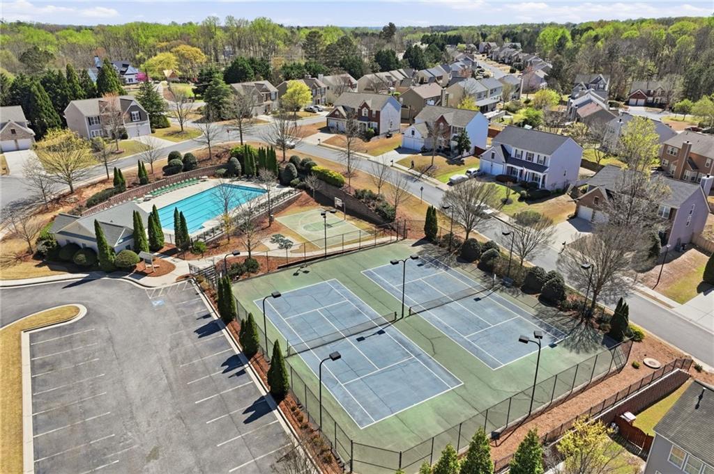 310 Hammersmith Drive Suwanee, GA 30024 - Photo 54 of 55 an aerial view of a city with lots of residential buildings