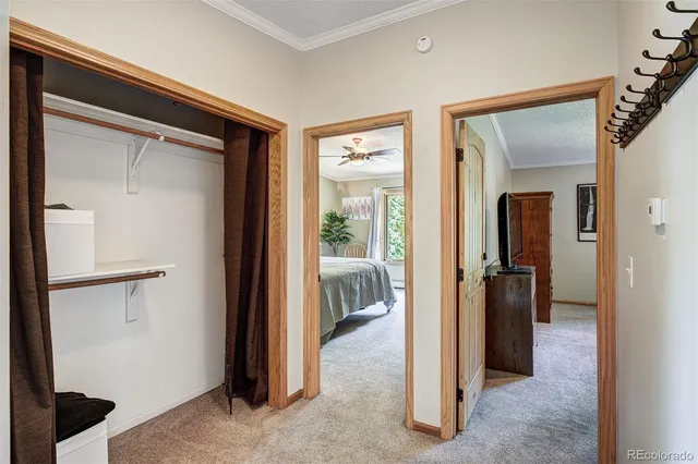 a view of a room with closet