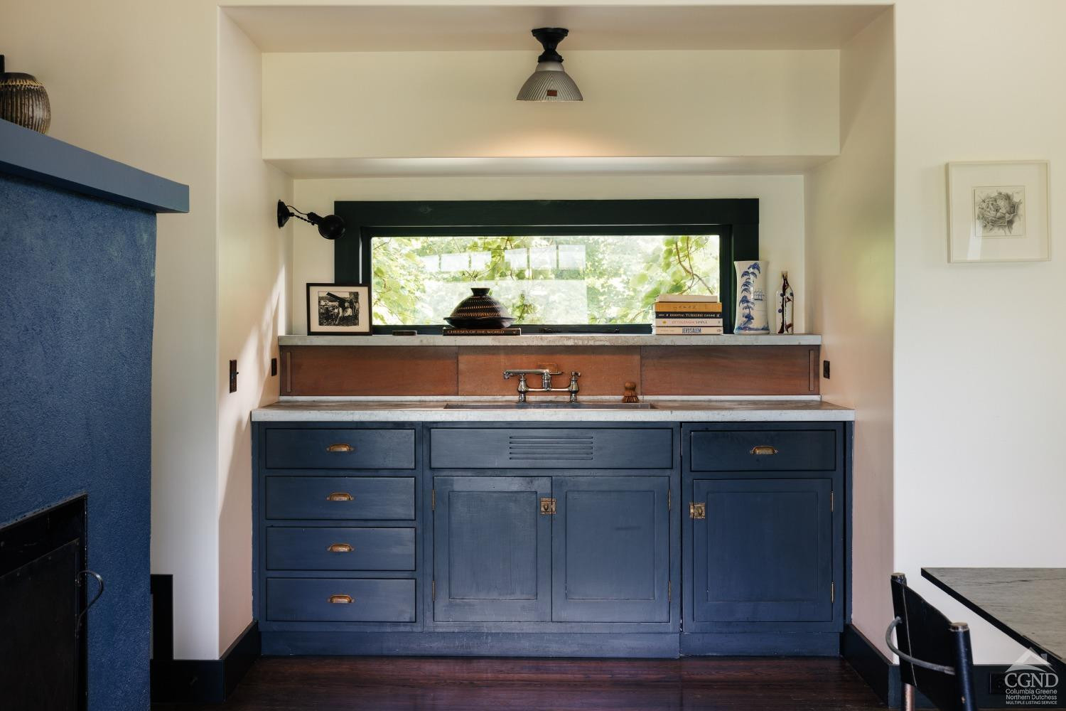 5280 Cauterskill Road Catskill, NY 12414 - Photo 17 of 55 a bathroom with a sink and a large mirror