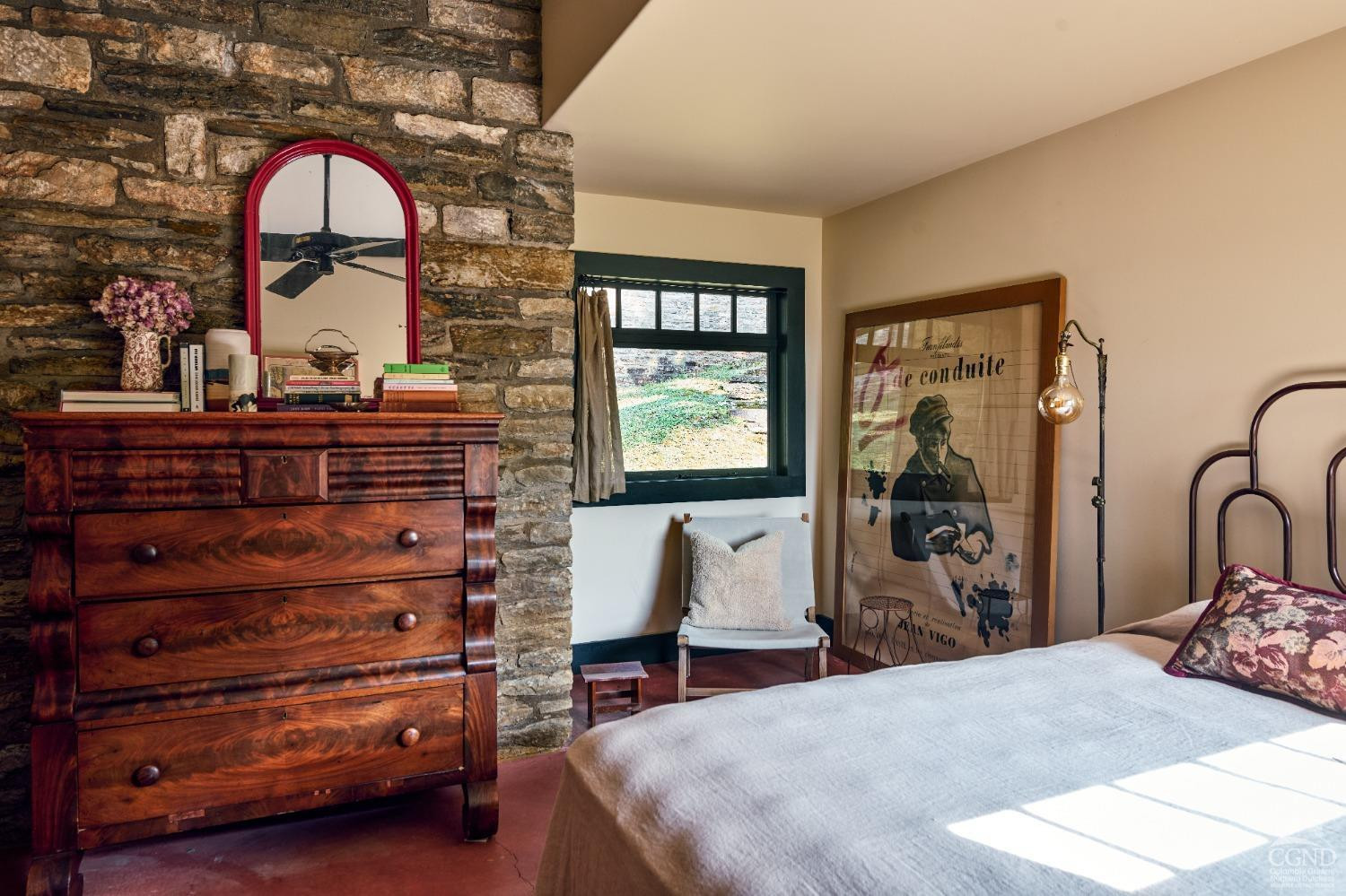 5280 Cauterskill Road Catskill, NY 12414 - Photo 27 of 55 a bedroom with a bed and a large window with the dresser
