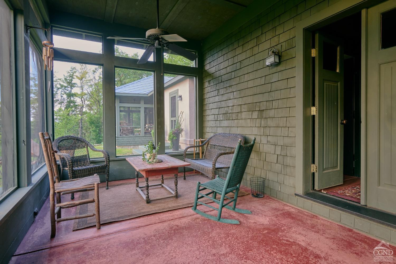 5280 Cauterskill Road Catskill, NY 12414 - Photo 41 of 55 a view of a porch with furniture and a yard