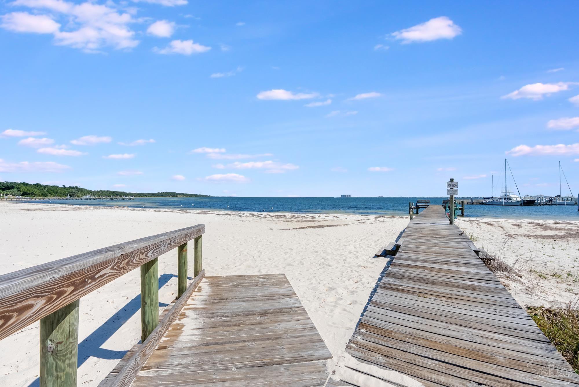 200 Pensacola Beach Road, Unit D2 Gulf Breeze, FL 32561 - Photo 26 of 40 a view of wooden floor with a lake