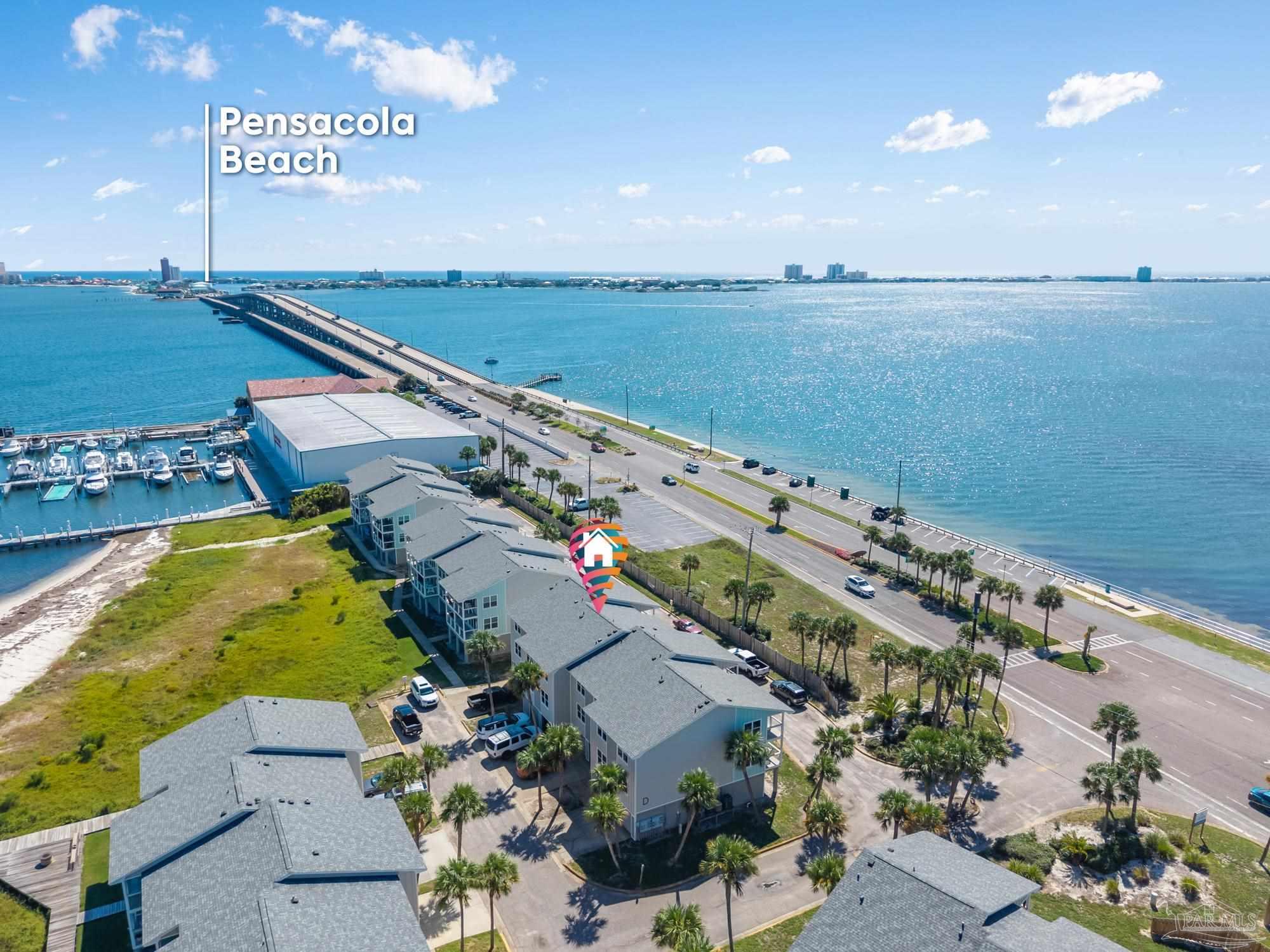 200 Pensacola Beach Road, Unit D2 Gulf Breeze, FL 32561 - Photo 3 of 40 an aerial view of a city