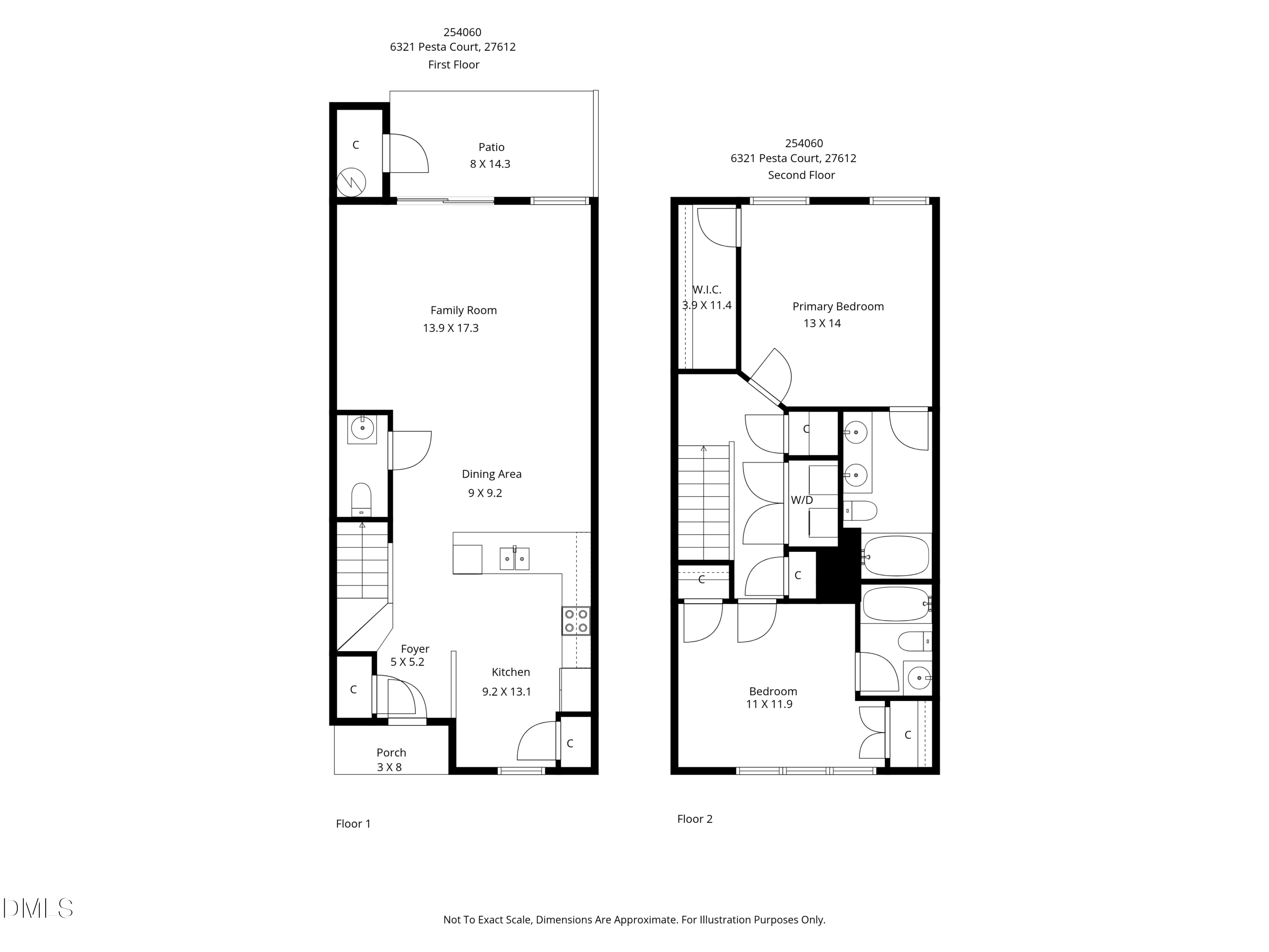 6321 Pesta Court Raleigh, NC 27612 - Photo 26 of 26 a picture of a floor plan
