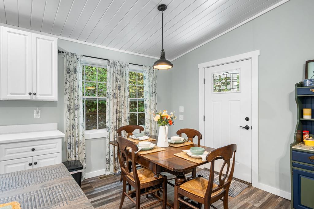270 Hiawassee River Road Murphy, NC 28906 - Photo 14 of 50 a view of a dining room with furniture window and outside view